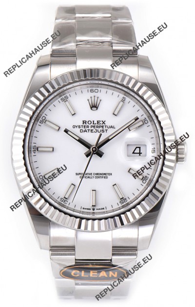 Rolex Datejust 126334 41MM ETA3235 72 Hours Power White Dial Oyster 1:1 Mirror Replica