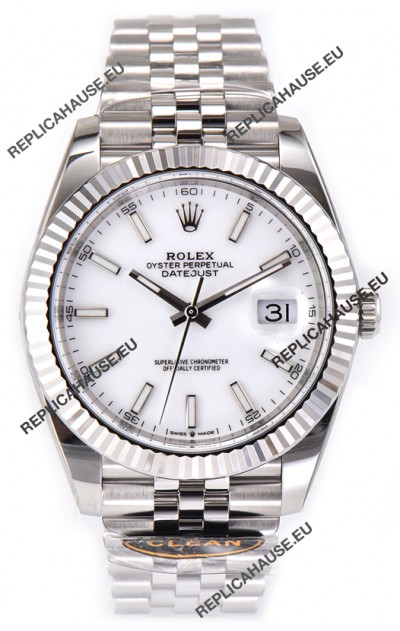 Rolex Datejust 126334 41MM ETA3235 72 Hours Power White Dial Jubilee 1:1 Mirror Replica