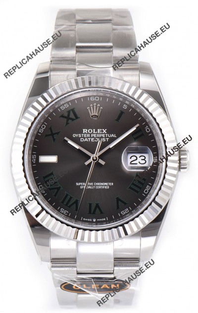 Rolex Datejust 126334 Wimbledon 41MM ETA3235 Slate Dial 72 Hours Power 1:1 Mirror Replica