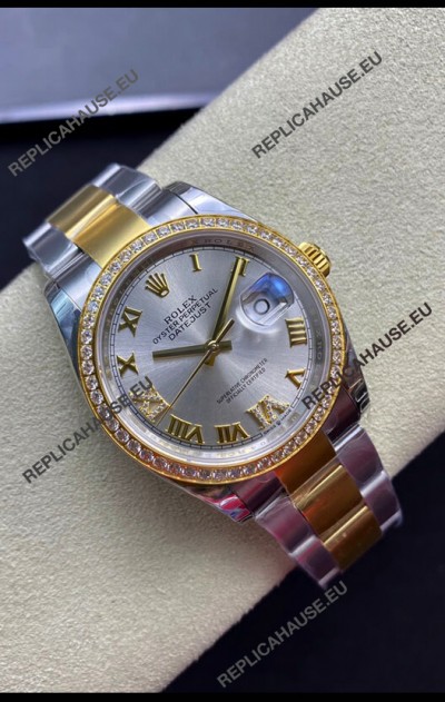 Rolex Datejust 126283RBR-0018 36MM Swiss 1:1 Mirror Replica in 904L Silver Dial