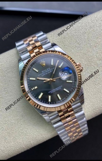 Rolex Datejust 126231 36MM Swiss 1:1 Mirror Replica Watch in 904L Steel - Grey Dial