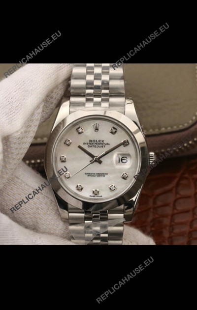 Rolex Datejust 41MM Cal.3135 Swiss 1:1 Mirror Replica Watch in 904L Steel Casing White Dial