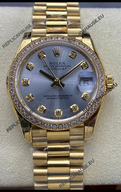 Rolex Datejust 31MM Swiss Watch in 904L Steel Yellow Gold Watch 1:1 Mirror Replica