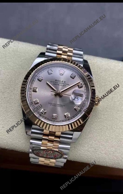 Rolex Datejust Cal.3235 Movement 1:1 Mirror Replica 904L Steel 41MM - Two Tone Rose Gold 