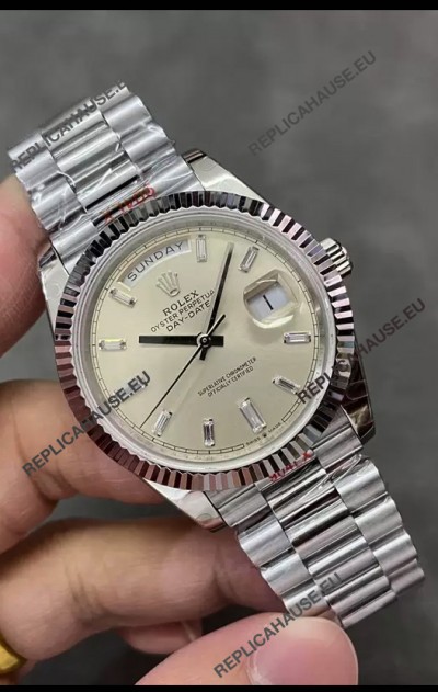 Rolex Day Date Presidential 904L Steel 40MM - Matte Dial 1:1 Mirror Quality Watch