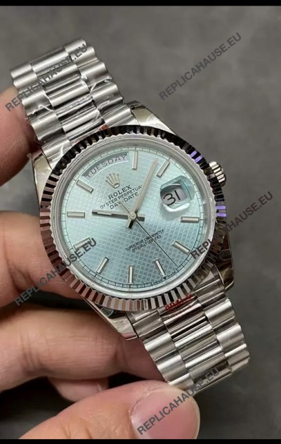 Rolex Day Date Presidential 904L Steel 40MM - Blue Patterned Dial 1:1 Mirror Quality Watch