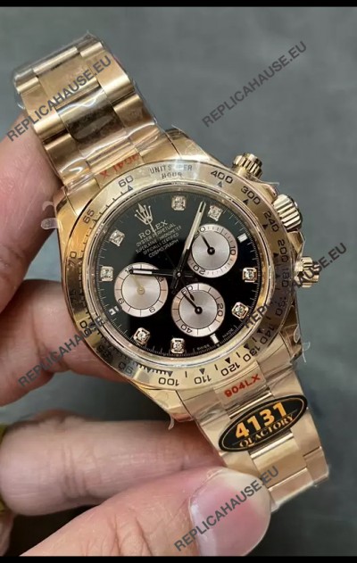 Rolex Daytona REF.126505 Cal 4131 1:1 Swiss Replica Watch - 904L Steel Rose Gold 