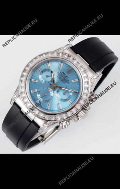 Rolex Daytona Super Clone ICE Blue Dial Stainless Steel 1:1 Mirror Cal.4131 Movement Replica Watch