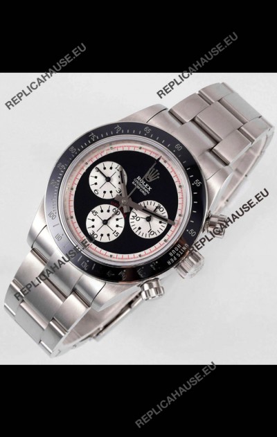 Rolex Daytona Super Clone BLAKEN Paul Newman Black Dial Swiss Replica Watch - 4130 Movement