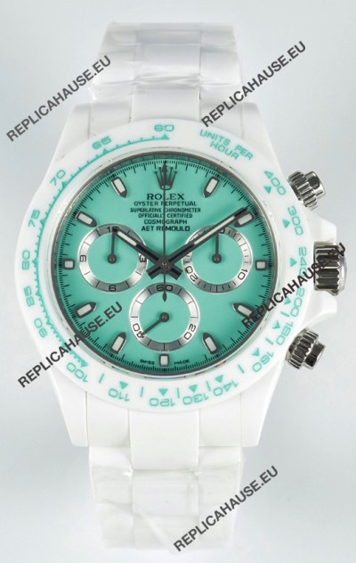 Rolex Daytona AET Remould Light Green Dial Full Ceramic Strap Watch in Cal.4130 Movement