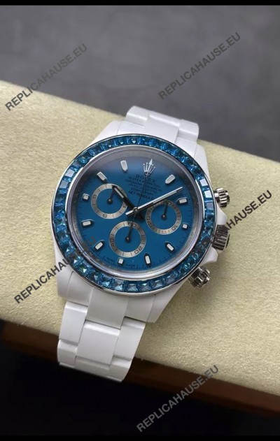 Rolex Daytona AET Remould Dark Blue Dial Full Ceramic Strap Watch in Cal.4130 Movement