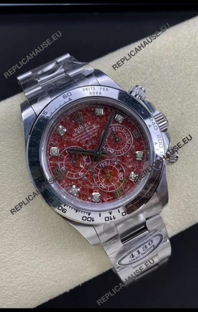 Rolex Cosmograph Daytona Grossular Rubellite Dial Original Cal.4130 Movement - 904L Steel Watch