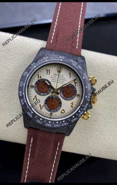 Rolex Daytona DiW Desert Eagle Arabic Edition Watch - Forged Cabon Casing 1:1 Mirror Replica