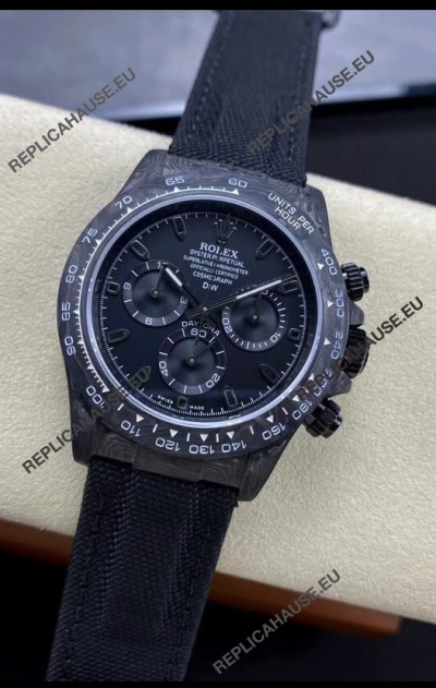 Rolex Daytona DiW All Black Edition Watch - Forged Cabon Casing 1:1 Mirror Replica