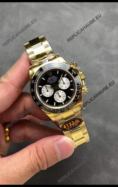 Rolex Cosmograph Daytona M126528 Yellow Gold Black Dial Original Cal.4132 Movement