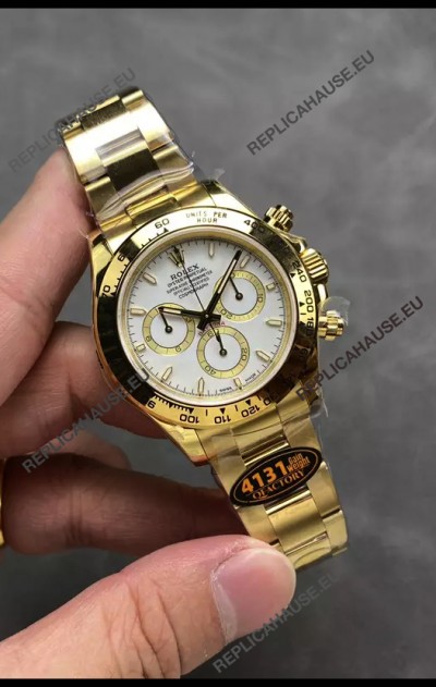 Rolex Cosmograph Daytona M126518 Yellow Gold Casing and White Dial Original Cal.4131 Movement