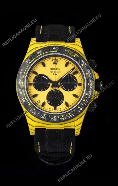 Rolex Cosmograph Daytona DiW BUMBLEBEE Edition Carbon Fiber Watch - Cal.4130 Movement 