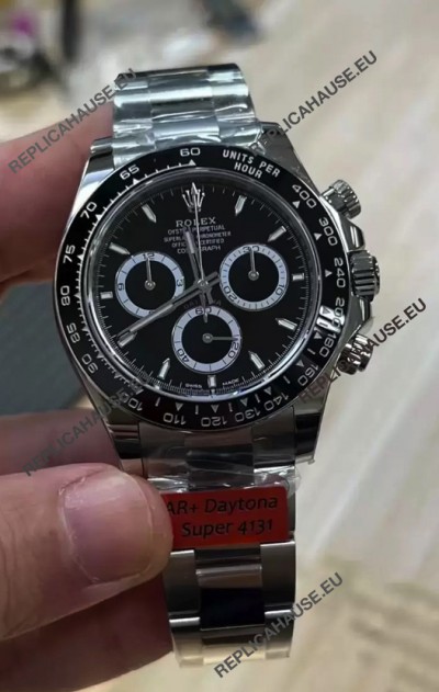 Rolex Cosmograph Daytona M126500LN Black Dial Original Cal.4131 Movement - 904L Steel Watch