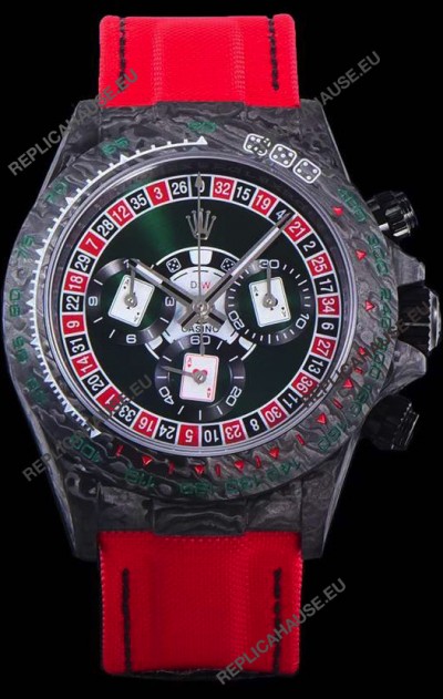Rolex Daytona DiW NTPT Carbon Lucky Player Casino Swiss Replica Watch 