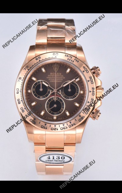 Rolex Cosmograph Daytona M116505-0013 Rose Gold Original Cal.4130 Movement - 904L Steel Watch