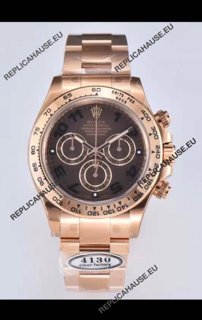 Rolex Cosmograph Daytona M116505-0011 Rose Gold Original Cal.4130 Movement - 904L Steel Watch