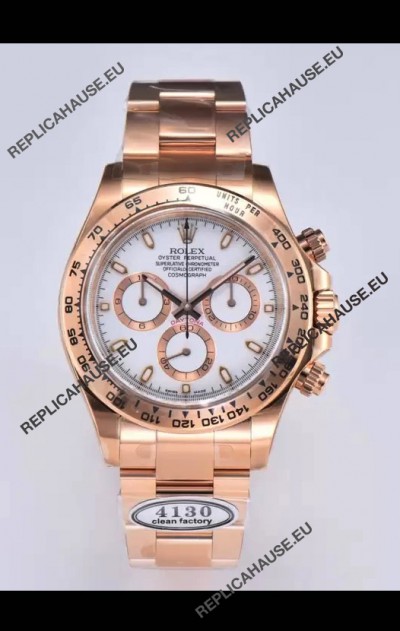 Rolex Cosmograph Daytona M116505-0010 Rose Gold Original Cal.4130 Movement - 904L Steel Watch