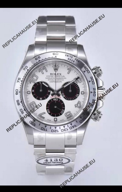 Rolex Cosmograph Daytona Panda M116519 Original Cal.4130 Movement - 904L Steel Watch White Dial