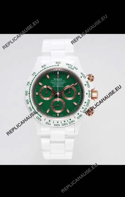 Rolex Daytona AET Remould Green Dial Full Ceramic Strap Watch in Cal.4130 Movement