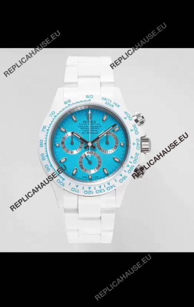 Rolex Daytona AET Remould Blue Dial Full Ceramic Strap Watch in Cal.4130 Movement