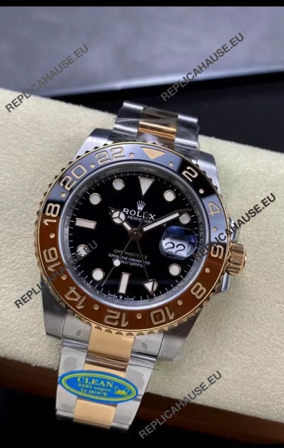 Rolex GMT Masters II M126711CHNR-0002 Everose Two Tone Gold Swiss Replica 1:1 Mirror Watch