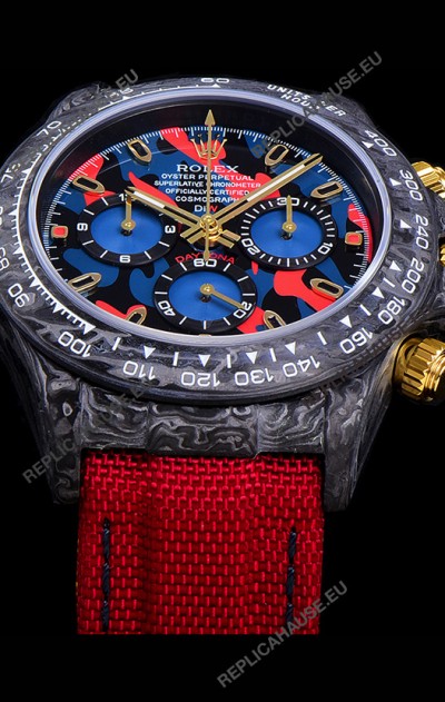 Rolex Daytona DiW Edition Multicolored Dial Edition Forged Cabon Casing 1:1 Mirror Replica