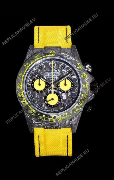 Rolex Daytona DiW Yellow Edition Edition Forged Cabon Casing 1:1 Mirror Replica