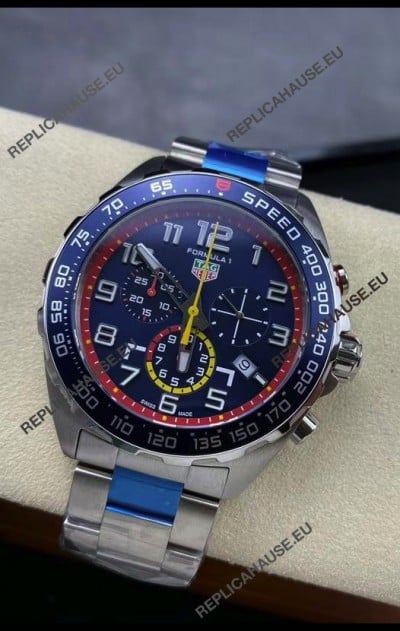 Tag Heuer F1 Edition Swiss Quartz Watch in Blue Dial Stainless Steel Casing 