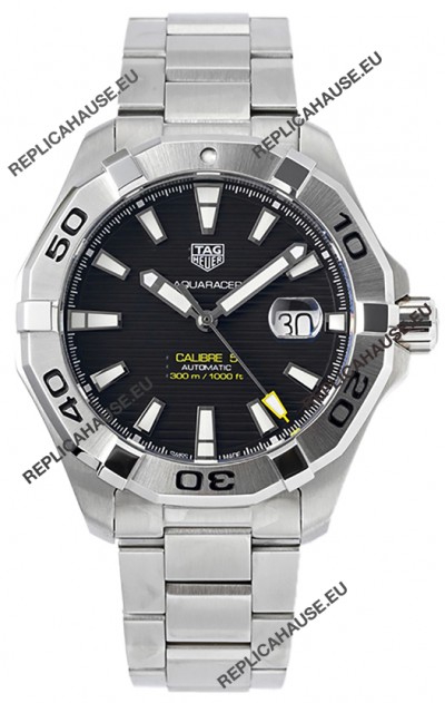 Tag Heuer Aquaracer Calibre 5 1:1 Mirror Replica Watch Black Dial 904L Steel 44MM