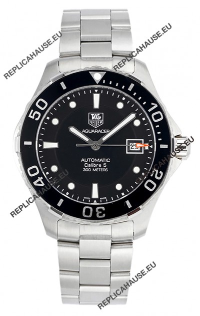 Tag Heuer Aquaracer Calibre 5 1:1 Mirror Replica Watch Black Dial 904L Steel 41MM
