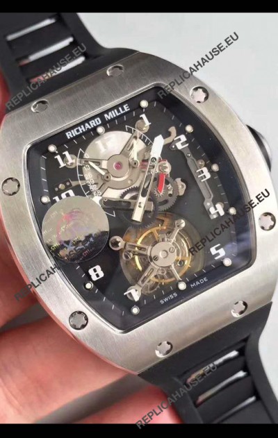 Richard Mille RM001 Genuine Tourbillon Swiss Replica Watch in Titanium Casing