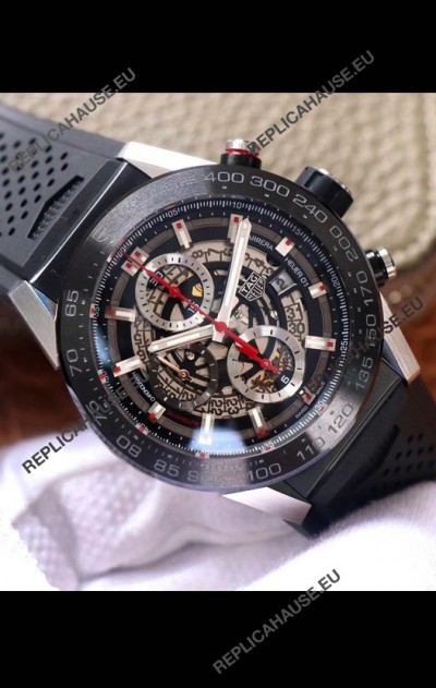 Tag Heuer Carrera Heuer 01 Swiss Replica Watch in Steel Casing