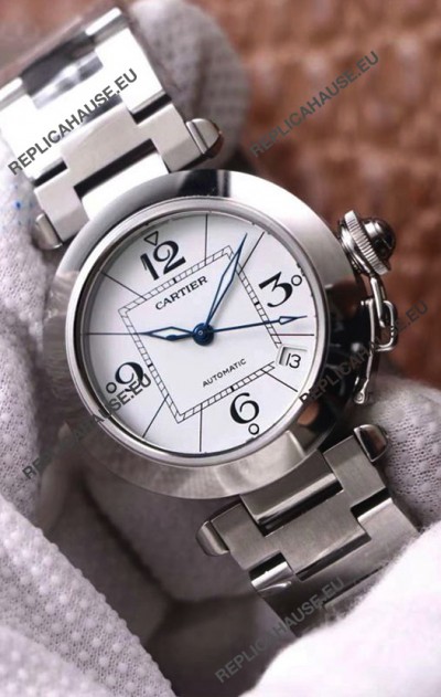 Pasha De Cartier 1:1 Mirror Quality Automatic Swiss Replica Watch 32MM - White Dial