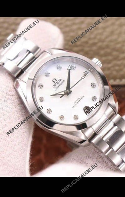 Omega Seamaster Aquaterra 150M 34MM Swiss Replica Watch in White Dial