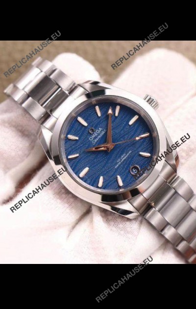 Omega Seamaster Aquaterra 150M 34MM Swiss Replica Watch in Blue Dial