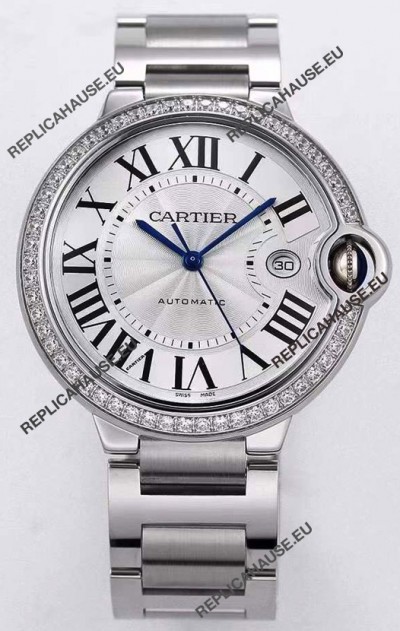Ballon De Cartier Automatic 1:1 Mirror Swiss Replica Watch in 904L Steel Casing - 36MM