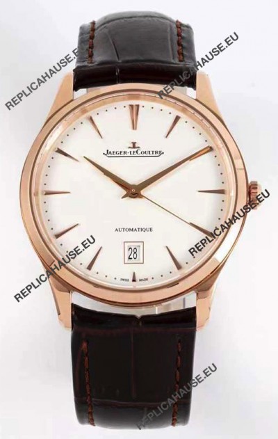 Jaeger LeCoultre Master Ultra Thin Rose Gold Swiss 1:1 Mirror Replica Watch
