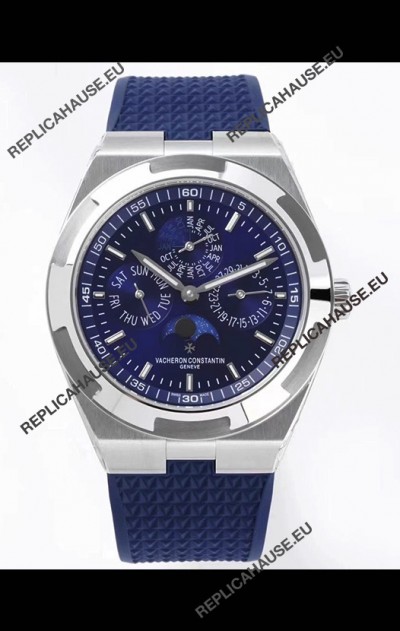 Vacheron Constantin Overseas Perpetual Calendar Ultra-Thin Blue Dial Steel Casing Replica