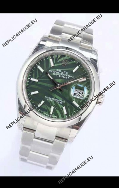 Rolex Datejust Palm Motif Dial 36MM Cal.3135 Movement Swiss Replica Watch in 904L Casing