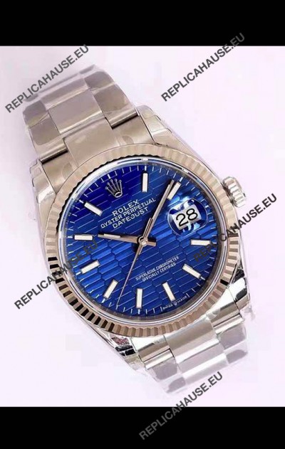 Rolex Datejust Fluted-Motif Dial 41MM Cal.3135 Movement Swiss Replica Watch in 904L Steel Casing