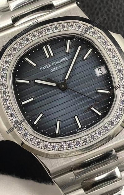 Patek Philippe Nautilus 5713/1G 904L Steel 2023 Updated Mirror Replica Watch - Blue Dial