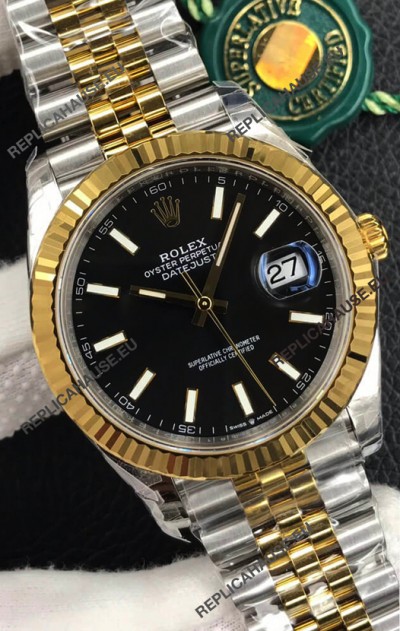 Rolex Datejust 126333 41MM Cal.3135 Swiss 1:1 Mirror Replica Watch in 904L Black Dial 