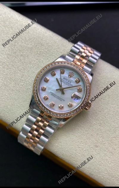Rolex Datejust 278381 31MM Swiss Replica in 904L Steel Two Tone Rose Gold 1:1 Mirror Replica