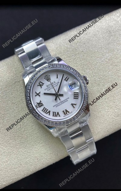 Rolex Datejust 278384 31MM Swiss Replica in 904L Steel in White Dial - 1:1 Mirror Replica