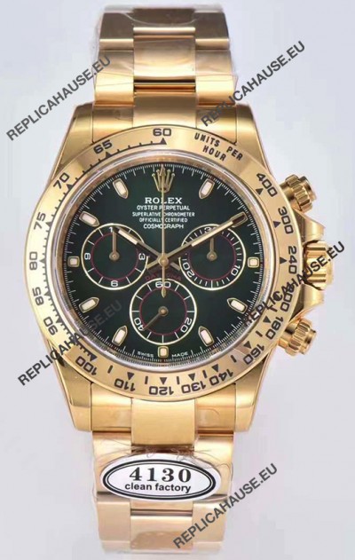 Rolex Cosmograph Daytona 116508 Yellow Gold Original Cal.4130 Movement - Improved Ultimate 904L Steel Watch